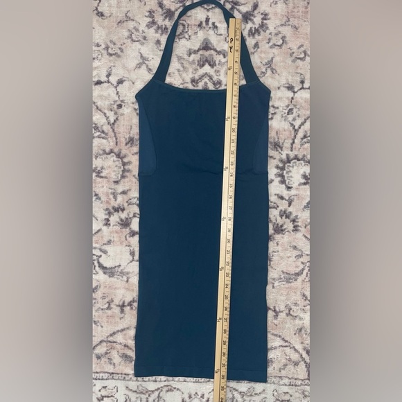 Free People Taking Sides Bodycon Slip Dress Size XS / Small Teal Blue Green NWOT - Picture 4 of 8